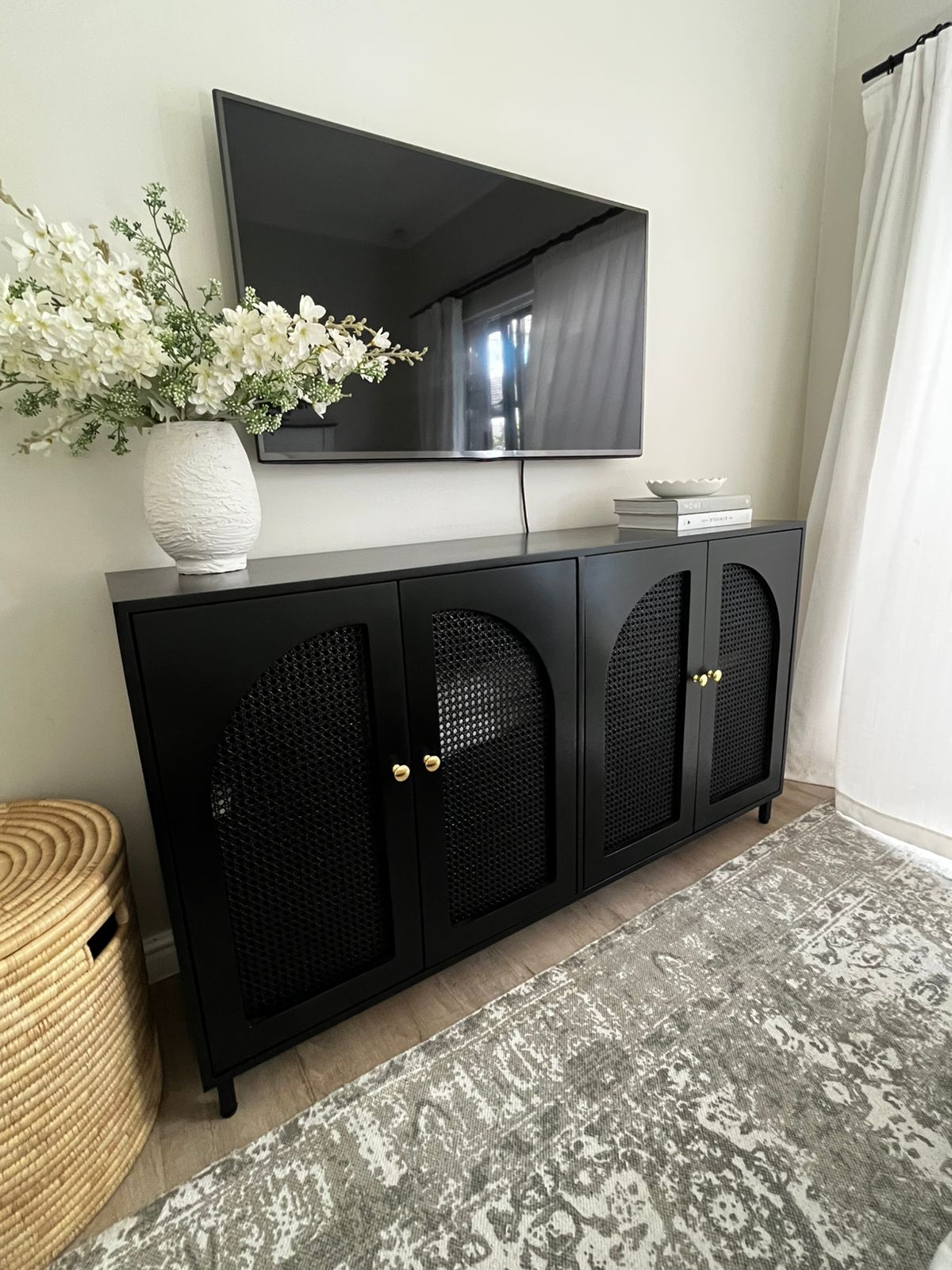 Cole Rattan Sideboard - handcrafted solid wood furniture - Whitman Innovations