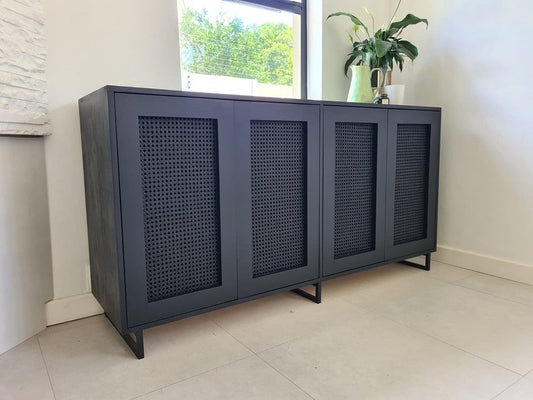 Kelly Rattan Sideboard - handcrafted solid wood furniture - Whitman Innovations