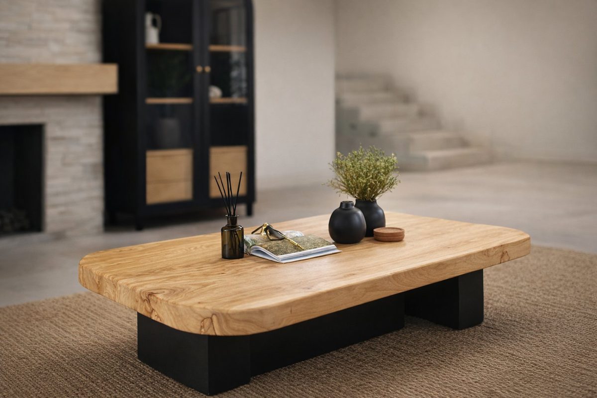 Jude Coffee Table - handcrafted solid wood furniture - Whitman Innovations