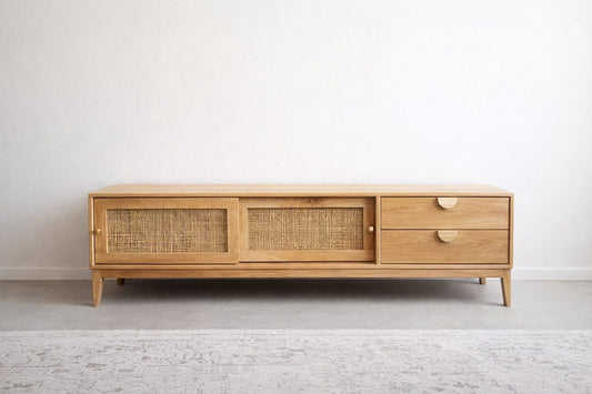 Simone TV Unit - handcrafted solid wood furniture - Whitman Innovations