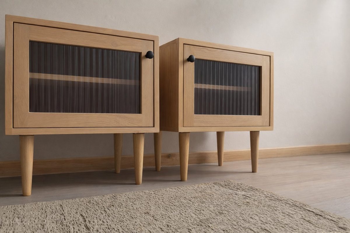 Asher Bedside Table - handcrafted solid wood furniture - Whitman Innovations