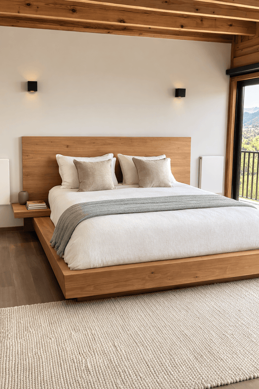 Nina Bed - handcrafted solid wood furniture - Whitman Innovations