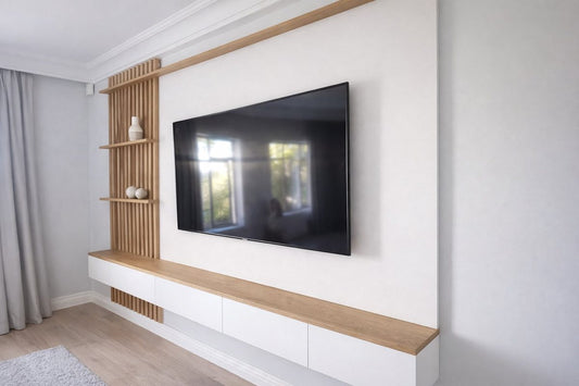 Claude TV Unit - handcrafted solid wood furniture - Whitman Innovations