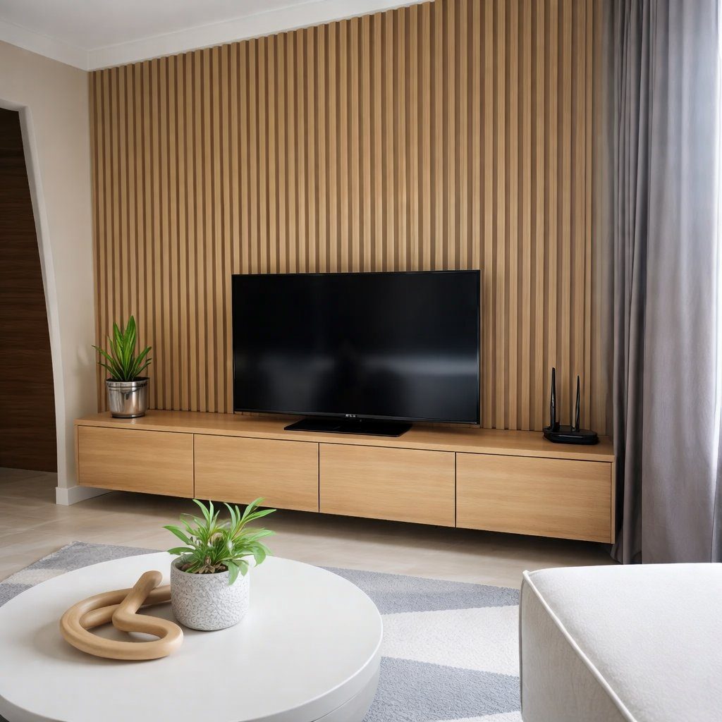 Rencia TV Unit - handcrafted solid wood furniture - Whitman Innovations