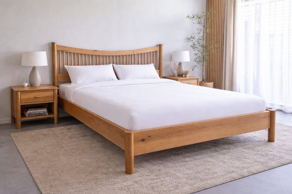 Carlie Bed - handcrafted solid wood furniture - Whitman Innovations