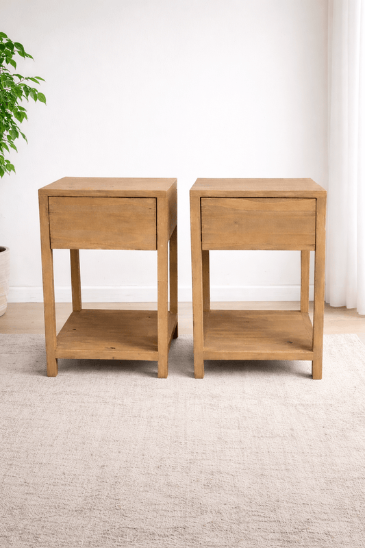 Levi Bedside Table - handcrafted solid wood furniture - Whitman Innovations