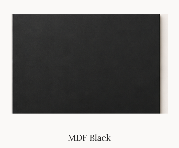 MDF Black finish swatch, Whitman Innovations