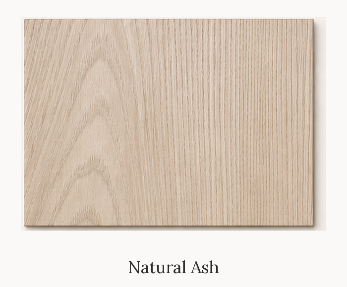 Natural Ash wood finish swatch, Whitman Innovations